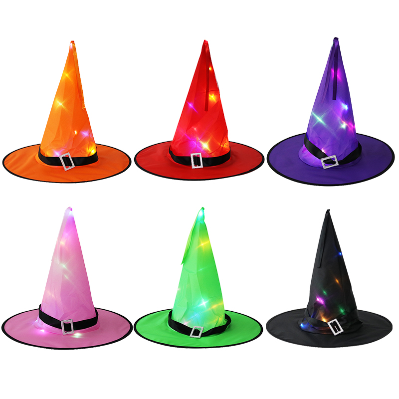 Cyuan Illuminated Witch Hat Led Glowindark Hanging Decor Ideal For Halloween Parties And Themed Events - 8