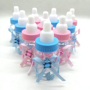 50pcs Lot Baby Shower Decorations Girls Boys Candy Bottle Favors Christmas Party Diy Gifts Box Plastic Case