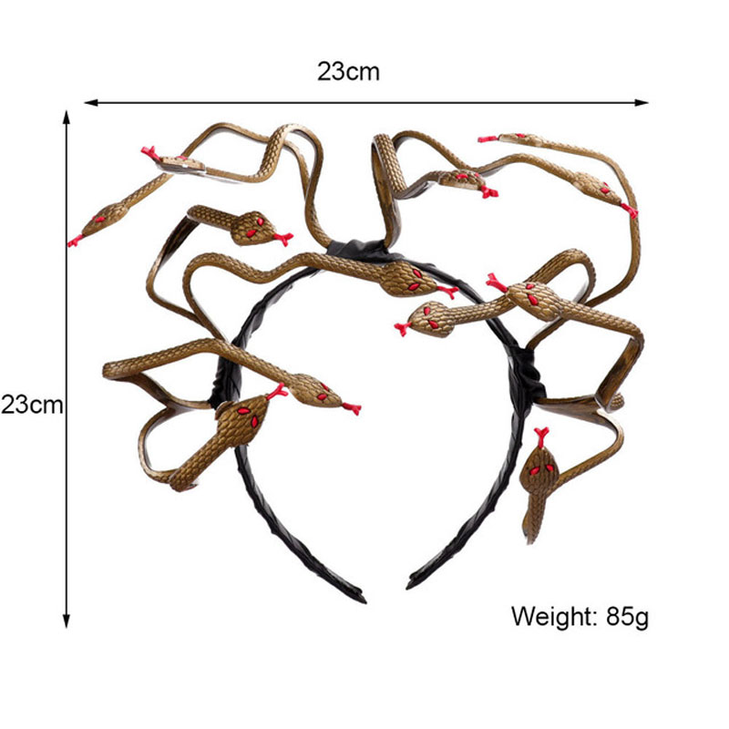 Medusa Snake Headband Halloween Costume Accessory Mardi Gras Party Prop Sexy Womens Cosplay Decoration - 5