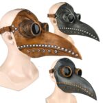 Funny Medieval Steampunk Plague Doctor Bird Mask Latex Punk Cosplay Masks Beak Adult Halloween Event Props Rb