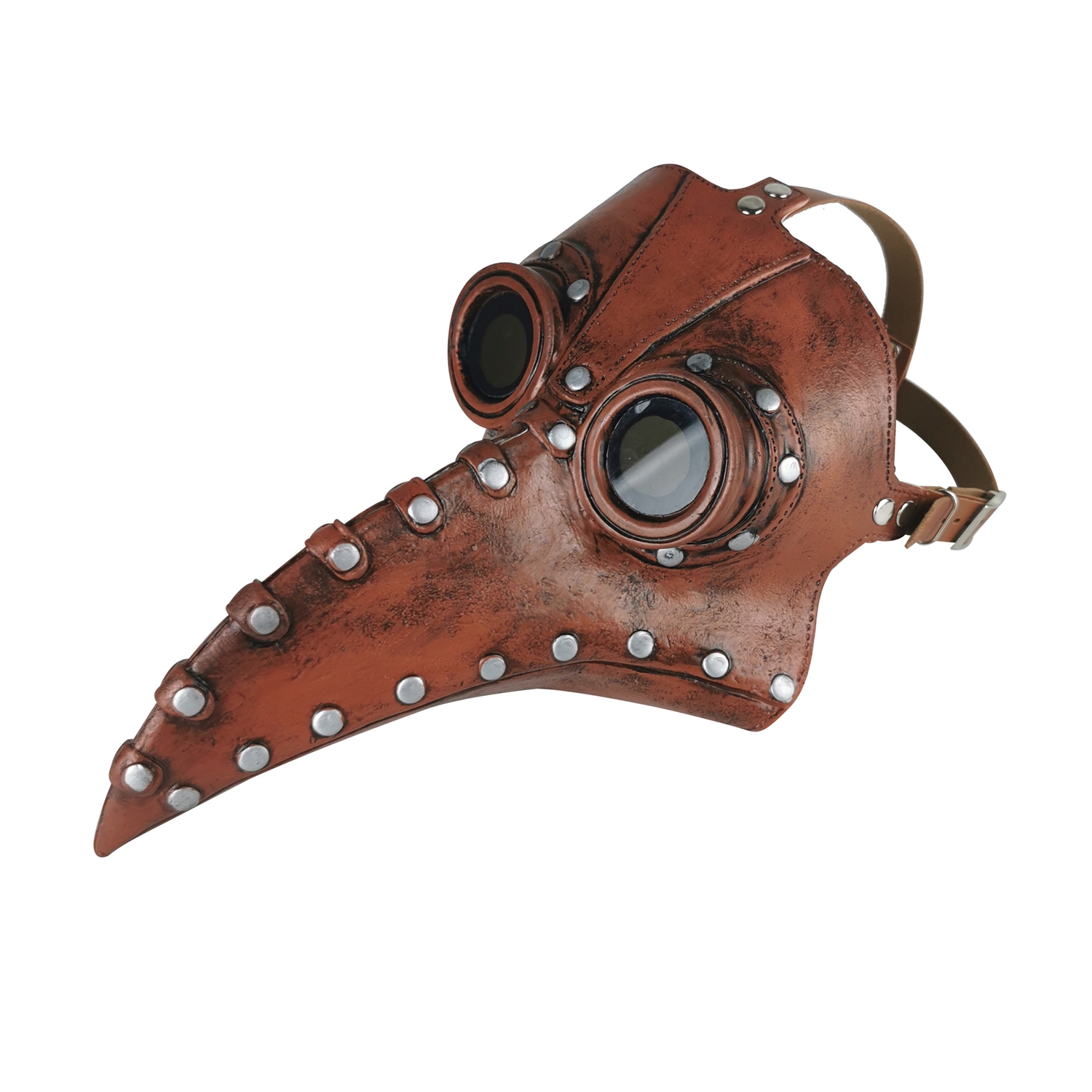 Black Leather Plague Doctor Mask Halloween Steampunk Bird Beak Cosplay Docteur De Peste Costume Accessory - 1