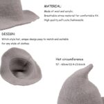 Modern Witch Hat Woolen Festival Party Women Lady Cosplay Fashionable Sheep Wool Winter Cap - 4