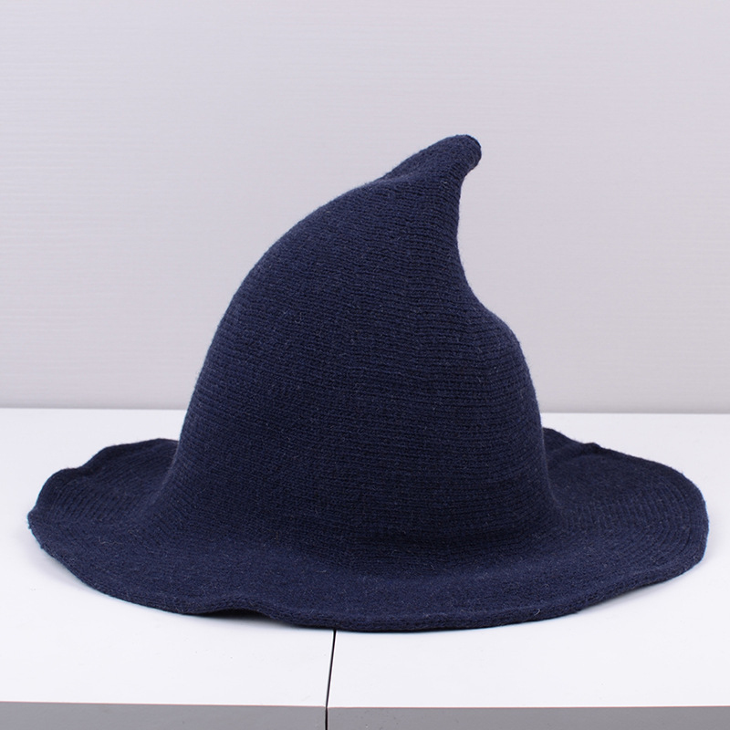 Winter Woolen Witch Hat For Women Fashionable Cosplay Cap Sheep Wool Party Festival Accessory - 3