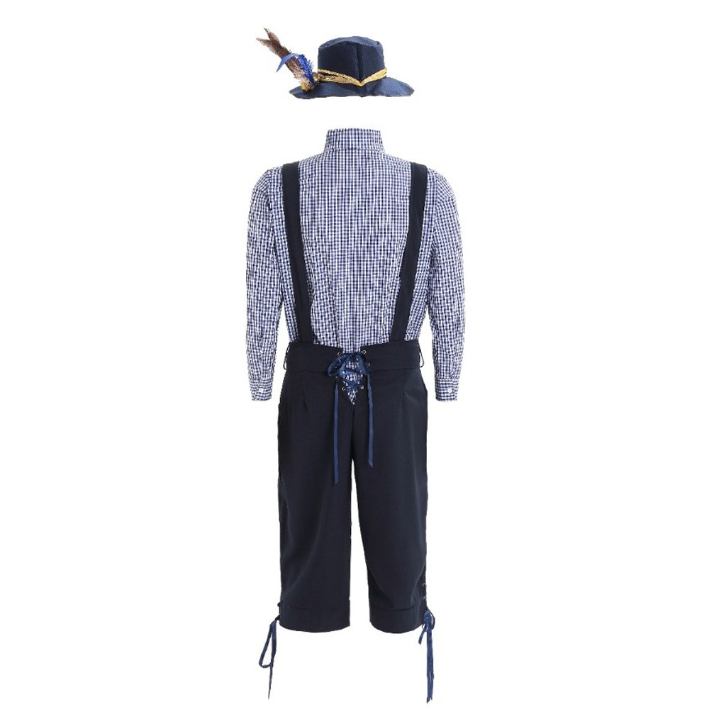 Mens Traditional Bavarian Oktoberfest Costume Set With Beer Festival Taverntops Pants And Hat - 3