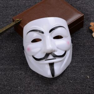 Anonymous Guy Fawkes Fancy Dress Accessory Macka Mascaras Halloween The V For Vendetta Party Cosplay Masque Masks - 2