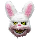 Halloween Scary Bunny Mask Bloody Plush Wolf Bear Animal Head Spooky Cosplay Costume Props