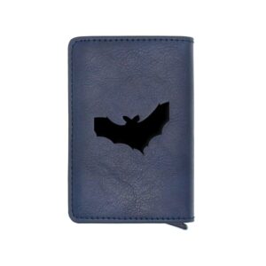 Classic Vintage Bat Design Card Holder Wallets Men Women Rfid Leather Short Purse Slim Mini Wallet Money Bag Gifts