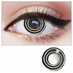 1pair Aiyanye Red Eye Color Cosplay Beautiful Pupil Contact Lenses Degree Powder 0 For Cartoon Girl Funny Decoration - 3