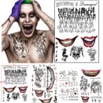 Tattoo Zombie Scar Stickers Face Festival Vampire Men Women Waterproof Tatoo Boys Fake Body Arm Sticker Sexy