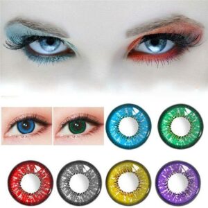 2pcs 1pair Cosplay Colored Contact Lens Contacts Lenses Beautiful Pupil Color Eye Wear