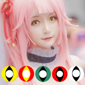 1pair 2pcs Colored Cat Cosplay Eye Contact Lens Beautiful Pupil Lenses For Crazy Cute Girl Eyes Wear