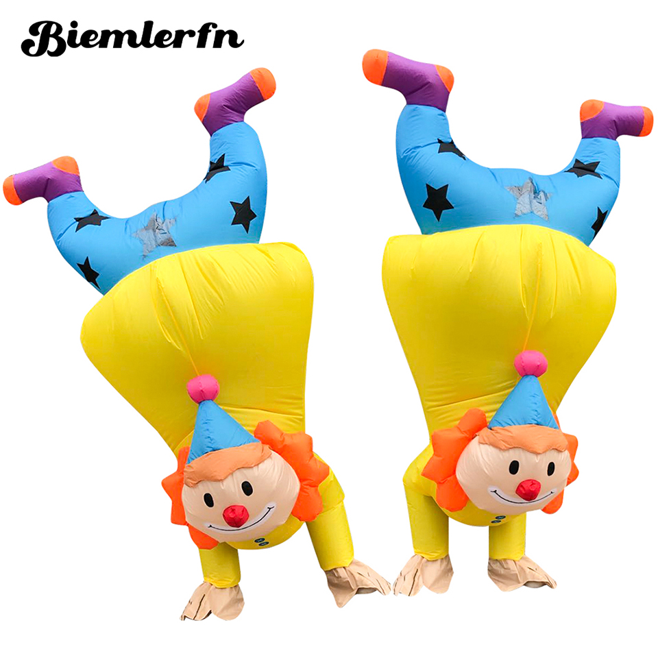 Adult Inflatable Clown Costume Funny Blowup Cosplay For Halloween Christmas Birthday Party Role Play - 1