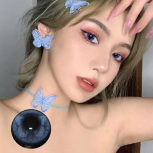 Butterfly Contact Lenses Color For Eyes Cosplay Beauty Pupil Wear Blue & Brown Colored Available