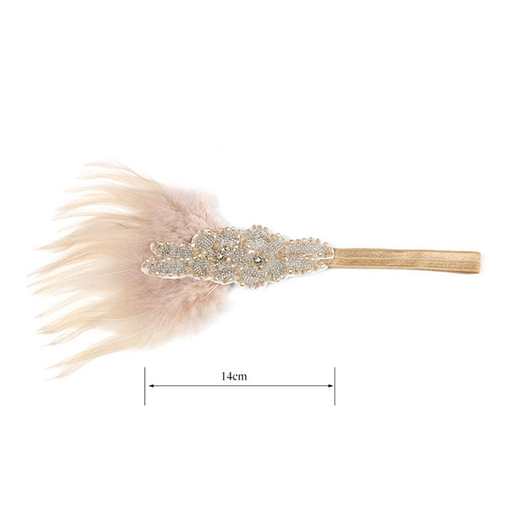 1920s Headpiece Feather Headband Great Headdress Vintage Woman Unisex Party Wear Decor Hair Accessories - 2