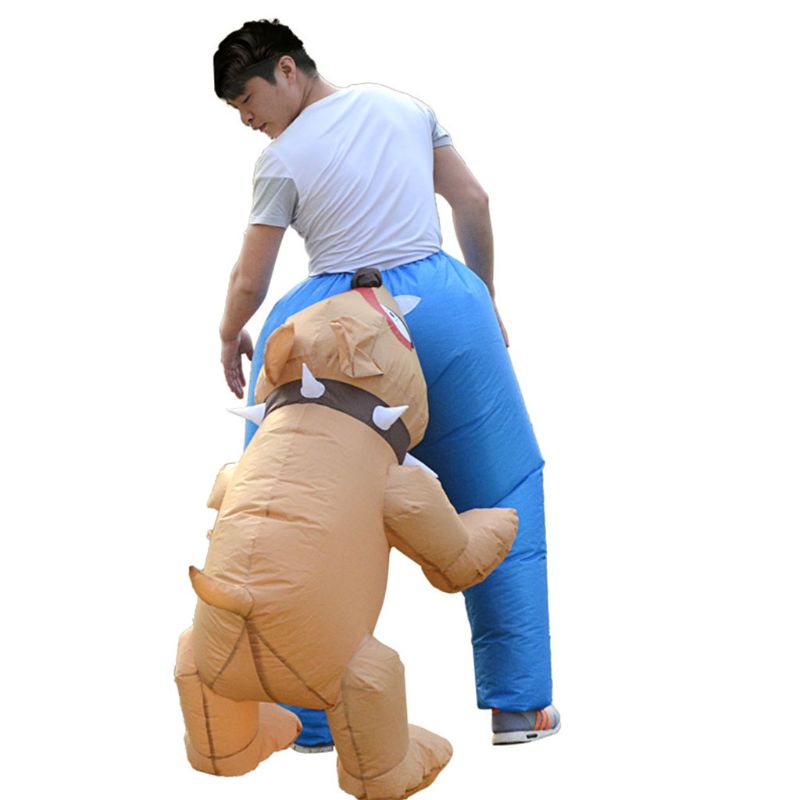 Adult Novelty Inflatable Dog Bite Carryon Costume Fun Party Blowup Fancy Dress Suit - 6