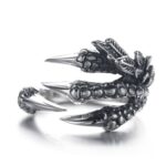 Punk Dragon Claws Open Finger Wedding Ring Zinc Alloy Rings For Men Accessories Jewelry