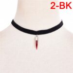 Blood Vampire Diaries Pendant Black Lace Choker Necklace Glass Necklaces Gifts Vintage - 5