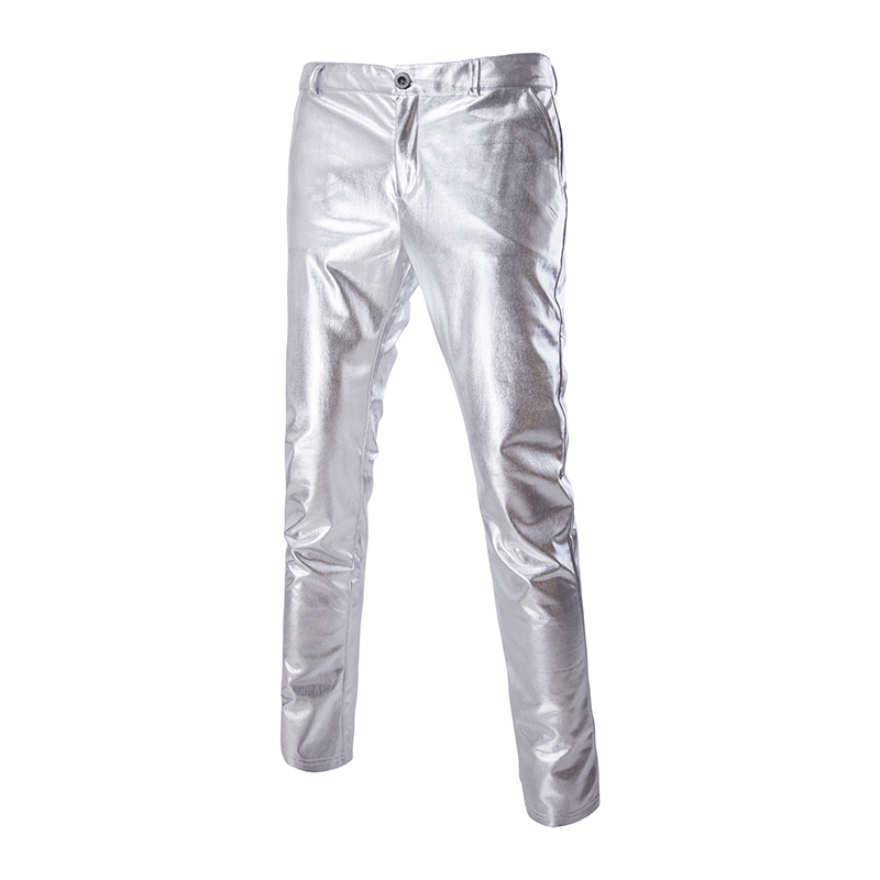 Luxury Silver Metallic Suit Shiny 2piece Blazer And Pants Custom Tailored Nightclub Wear Homme - 10