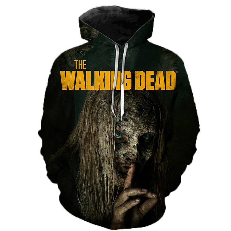 Unisex 3d Printed Walking Dead Sweatshirt Casual Horror Tv Drama Hoodie Fashionable Streetwear Pullover - 4