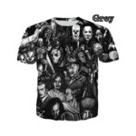 Summer Freddy Krueger Jason And Michael Myers 3d Printed Men Clothes Funny Short Sleeve T-shirt Hip-hop - 5