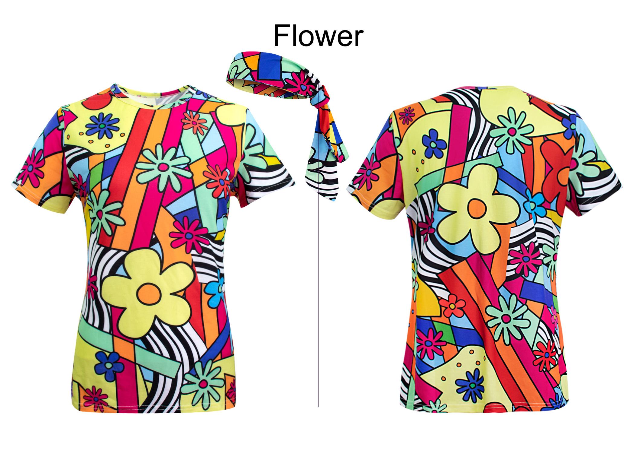 Womens 3d Printed Mardi Gras Funny Tshirts Clown Cowgirl Pirate Mariachi Flower Prisoner Costume Cosplay Tops For Adults - 8