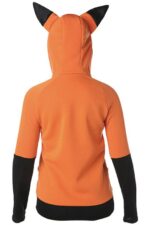 Christmas Anime Fox Ears Hoodie Orange Sweatshirts Plush Ball Decoration Jacket Cosplay Women Kawaii Outwear Hoodies - 3