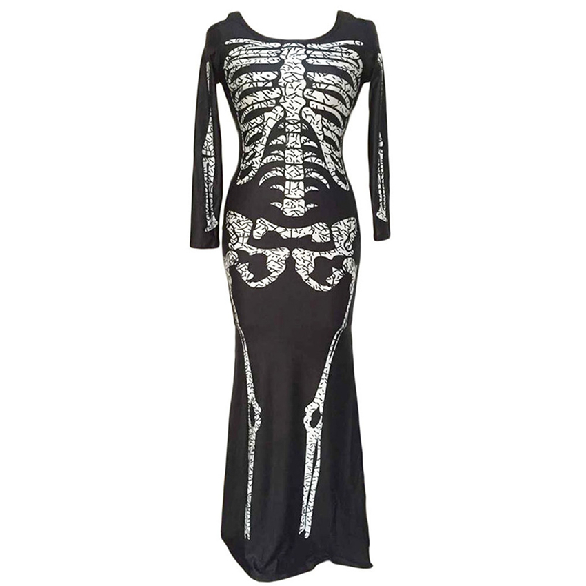 Womens Spooky Skeleton Bodysuit Costume Perfect For Halloween Carnivals Stage Performances And Festivals - 7