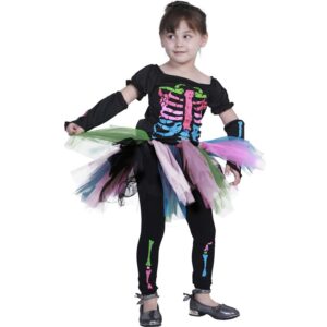 Dress Family Matching Scary Jumpsuit Woman Skeleton Cosplay Costume Baby Girl Rompers Skull Witch Devil Clothing - 2