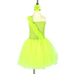 Baby Green Fairy Tutu Dress Girls Princess Fancy Costumes Cosplay Outfits Carnival Party Disguise Photo Props - 4