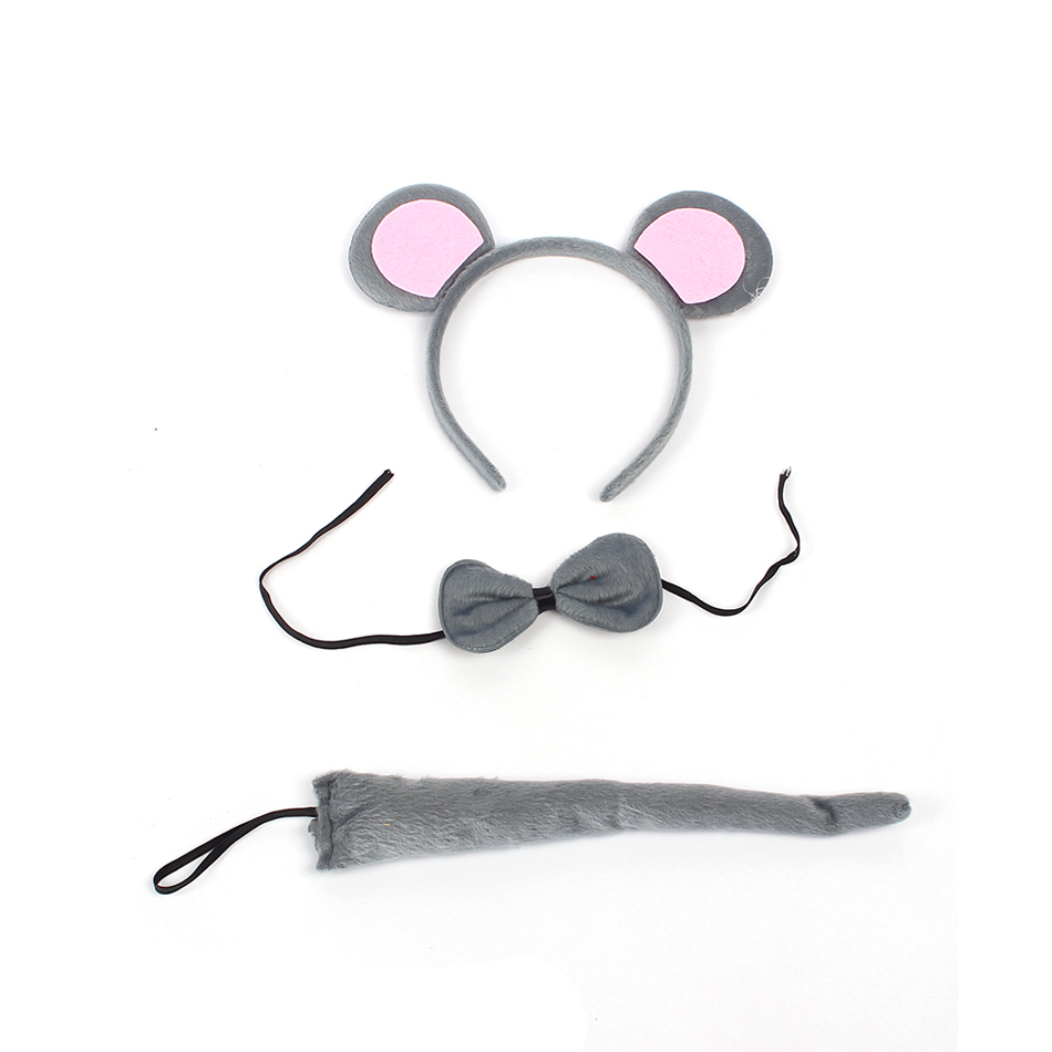 Baby Girls Adorable Gray Mouse Cartoon Cosplay Costume Fancy Carnival Party Dress Nina Disfraz Outfits - 11