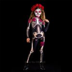 Day Of The Dead Skull Costumes Skeleton Sexy Women Devil Ghost Jumpsuit Party Carnival Performance Scary Kid Baby Girl - 3