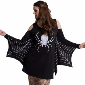 Women's Dress Play Party Costume Spider Web Print Clothing Dark Sakura Card Captor Wonder Woman 7