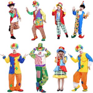 Hot Cosplay Costume Adult Male And Female Children Clown Masquerade Suit