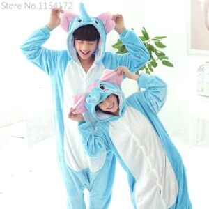 Anime Adult Onesies Pyjamas Cartoon Animal Cosplay Costume Pajamas Sleepwear Kigurumi Elephant - 2