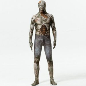 Unisex Scary Anime Cosplay Costume Jumpsuit Carnival Party Horror Men Women Zombie Ghost Role-playing Tights Clothing - 2
