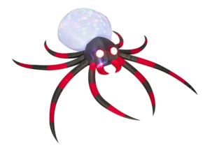 Giant Red Halloween Spider Inflatable With Magic Light For Outdoor Decor