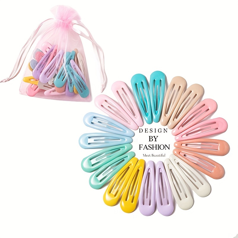Candy Color Hair Clips Set For Girls Cute 10203040pcs Hair Accessories - 32