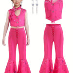 Girls Cowgirl Cosplay Costume Set Movie Doll Halloween Dress Up