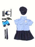Girls Policewoman Halloween Costume Dress Up Party Performance Outfit Gift - 6