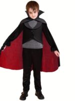 Boys 4piece Halloween Gentleman Style Outfit Set With Mask Cape - 2