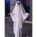 Adult Kids Halloween Ghost Costume Robe Cloak With Spooky Makeup - 13