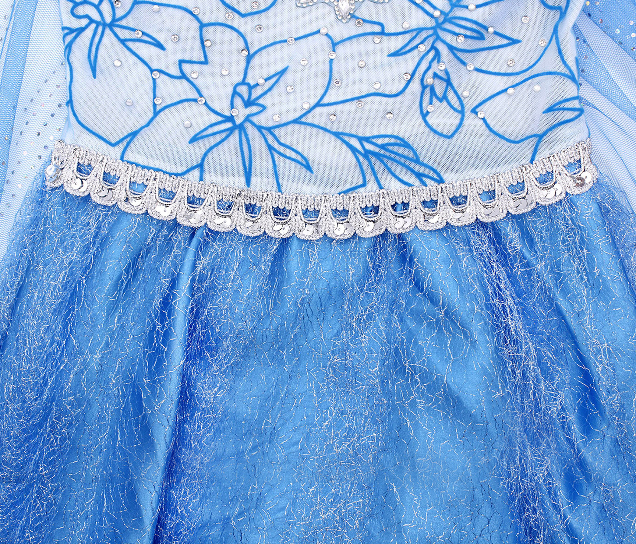 Elsa Princess Costume Set With Accessories For Girls Halloween Parties - 14