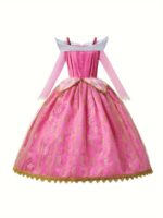 Girls Long Sleeve Princess Dress Set For Birthday Christmas Halloween Gifts - 6