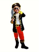 6pcs Pirate Costume Set For Boys Halloween Carnival Party Outfit - 4