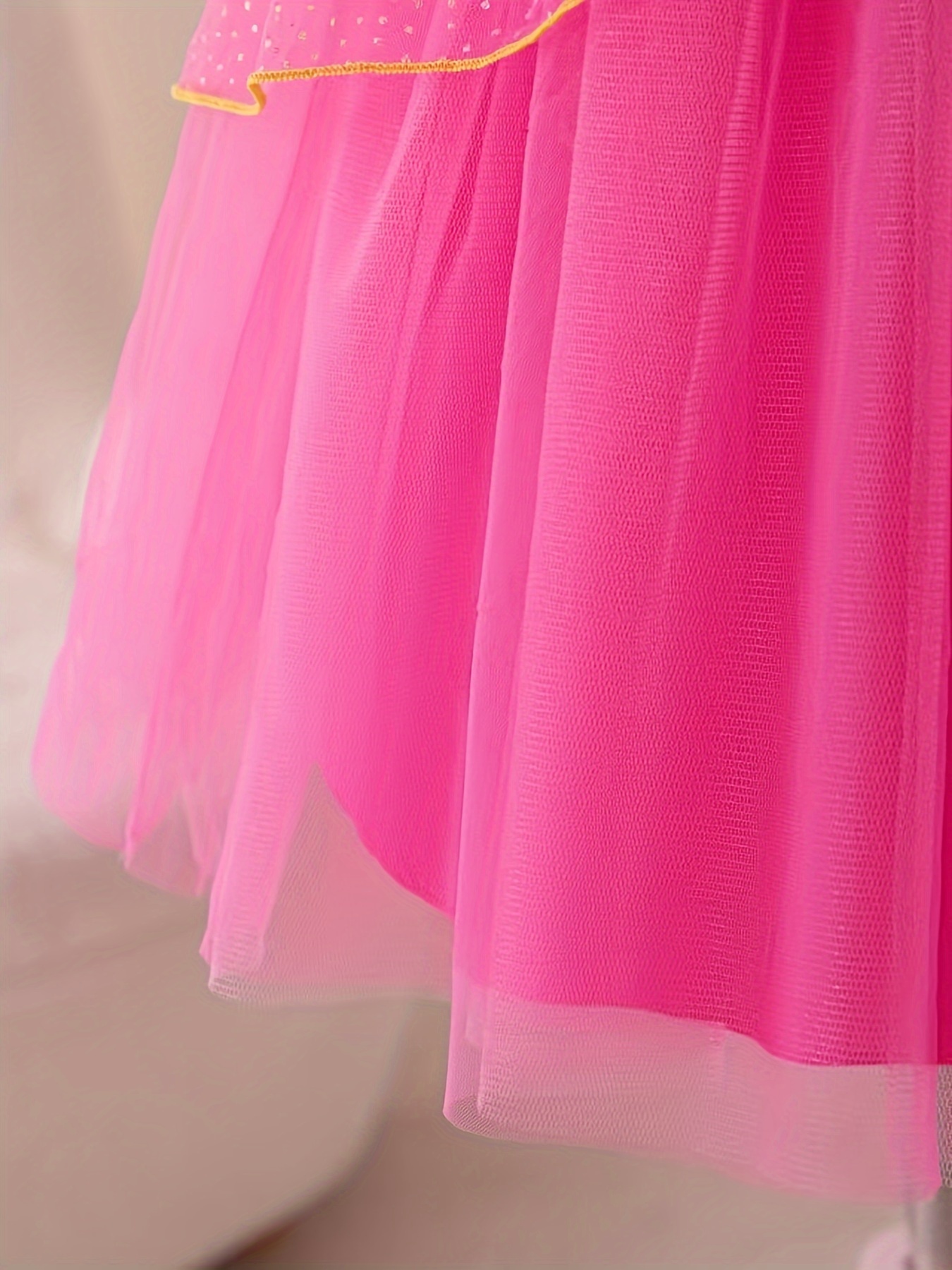 Girls Princess Tutu Dress Sleeveless Solid Color Party Performance Wear - 9