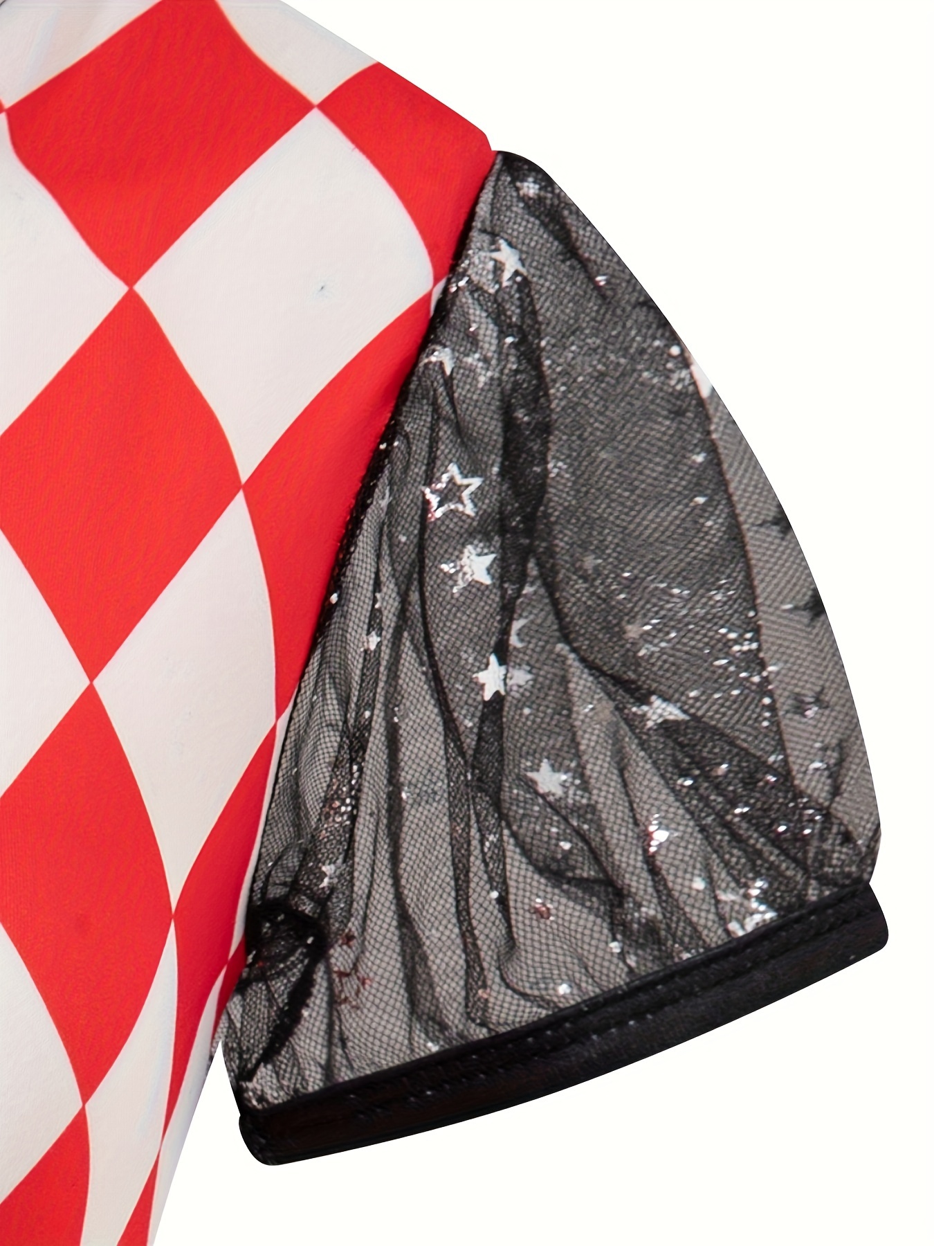 Girls Colorful Clown Costume Geometric Pattern Tutu Dress For Halloween Stage - 4