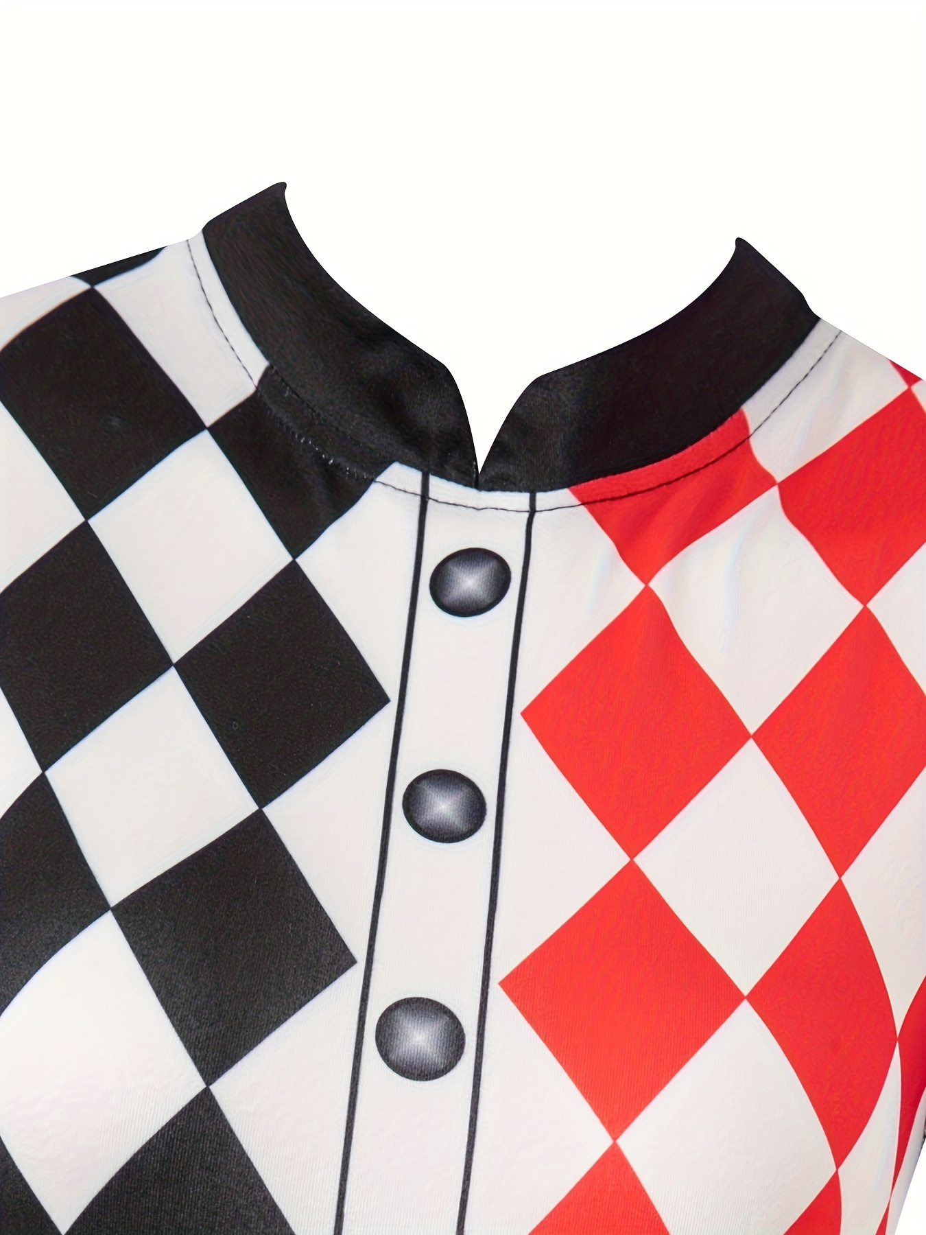 Girls Colorful Clown Costume Geometric Pattern Tutu Dress For Halloween Stage - 5