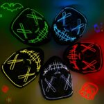 Led Glow Halloween Mask Unisex Scary Reusable Party Accessory - 10