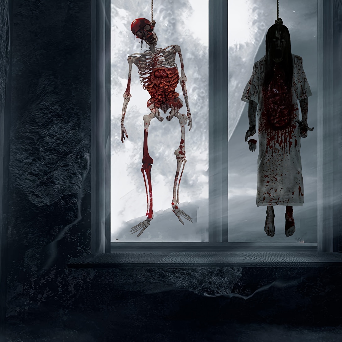 Vintage Ghost Halloween Wall Sticker Ecofriendly Window Decoration Multioccasion Use - 6