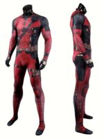 Deluxe Adult Deadpool 3 Cosplay Costume Spandex Suit Mask Belt Comiccon - 6